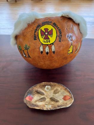 Gourd painted by Mattaponi artisan