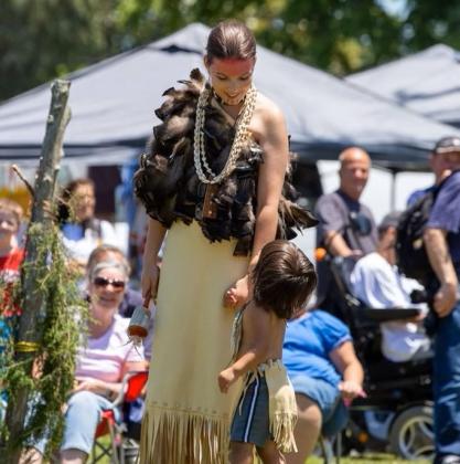 Mattaponi mother and son at Pow Wow