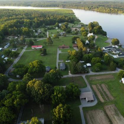 Drone top down of Mattaponi Reservation