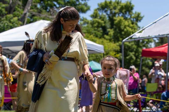 Tribal member and son