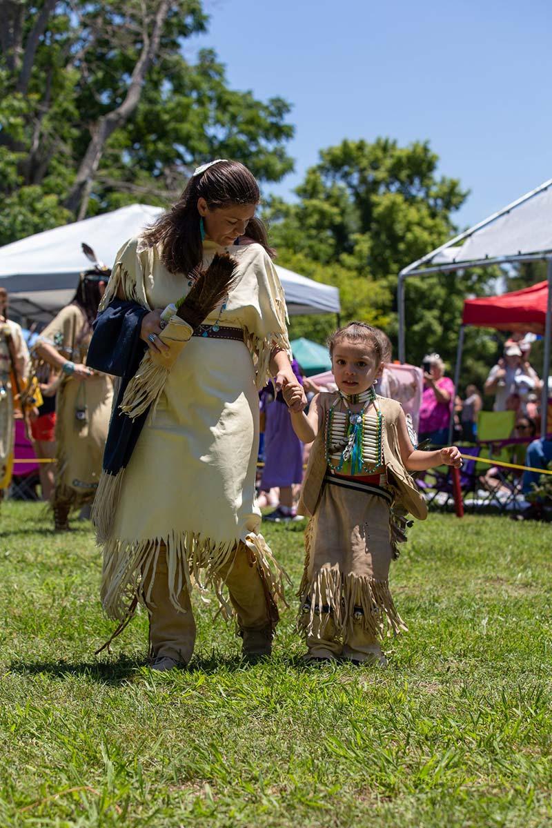 Tribal member and son